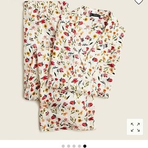 J. Crew Easy-luxe eco long-sleeve pajama set in vintage floral